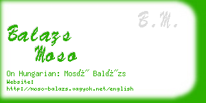 balazs moso business card